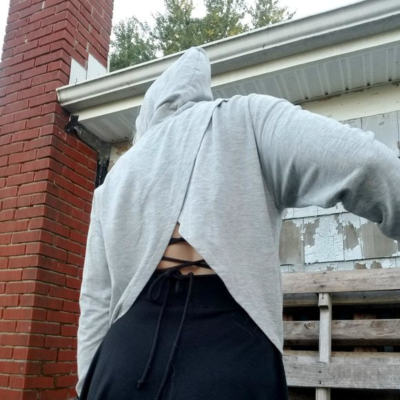 ⚔️ Garage Cross-Back Light Grey Hoodie ⚔️ - Picture 1 of 4